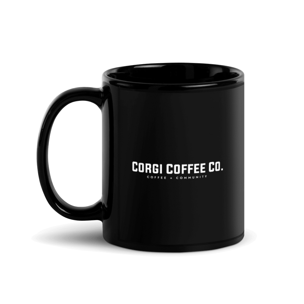 
            
                Cargar imagen en el visor de la galería, Corgi Coffee Co. Logo Black Mug
            
        