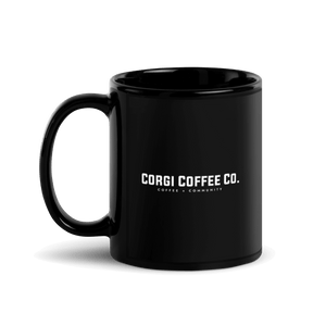 Corgi Coffee Co. Logo Black Mug
