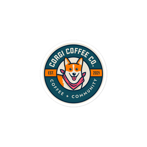 Corgi Coffee Co. Logo Stickers