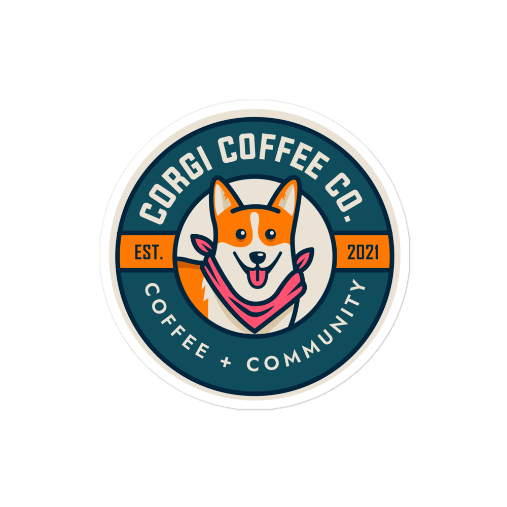 Corgi Coffee Co. Logo Stickers