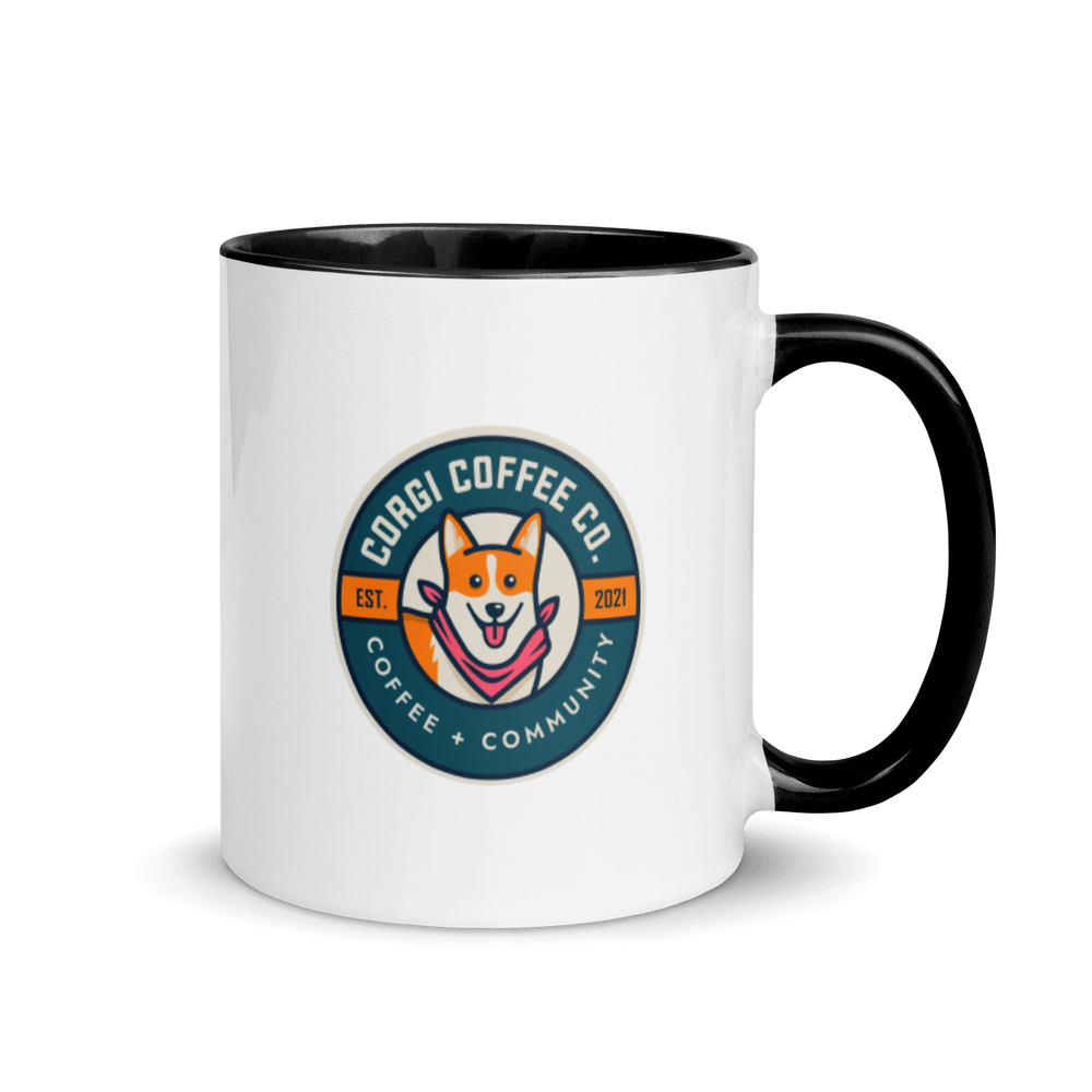 Corgi Coffee Co. Logo White Mug